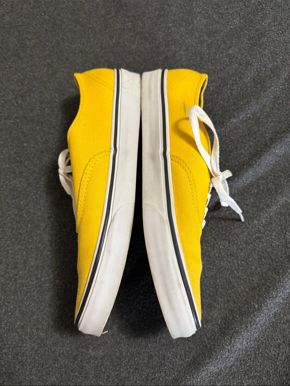 Vans Yellow Canvas Low-Top Sneakers Men Size 12 - Picture 3 of 4